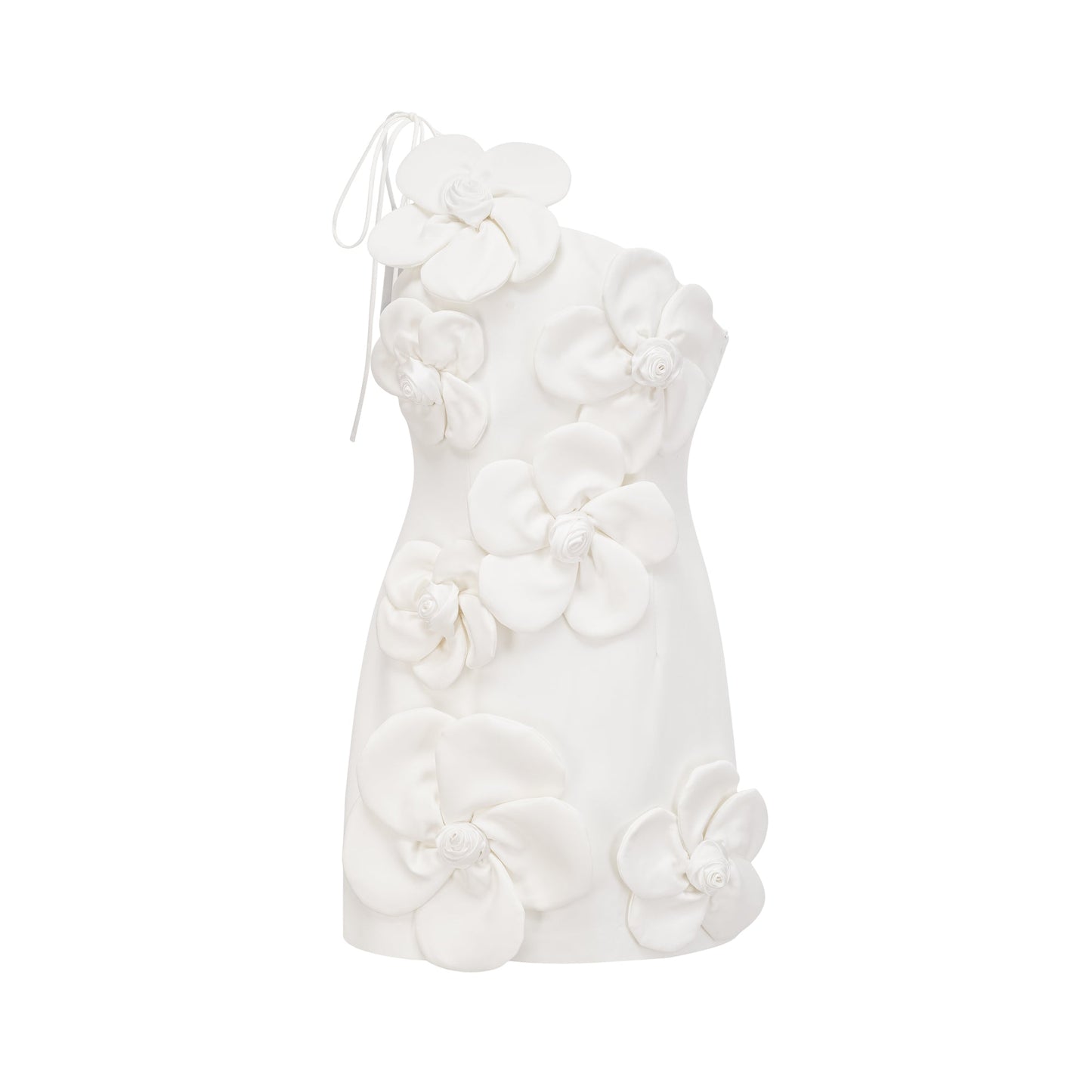 Print Liane White Floral Off-Shoulder Mini Dress