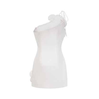 Print Liane White Floral Off-Shoulder Mini Dress